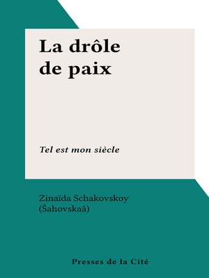cover image of La drôle de paix